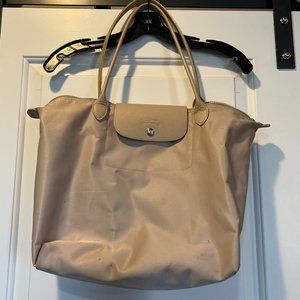 Longchamp beige tote, used